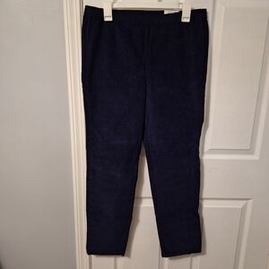 🟢Karen Scott Womens Corduroy Navy Pants PL Petite Large